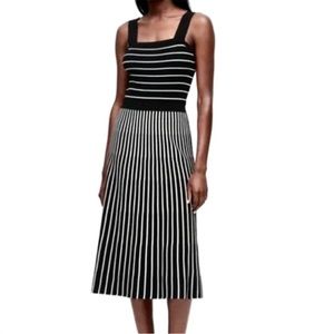 Banana Republic Striped Midi Dress (Medium)